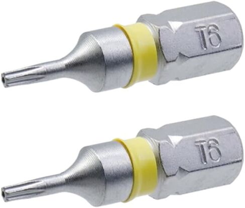 Torx Screwdriver Bits Security Bit Sets 0.98"/25mm Long 1/4" Hex Shank T6 Security Torx High Quantity Screwdriver Bits S2 Alloy Steel - 8pcs in Saudi Arabia