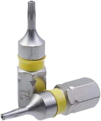 Torx Screwdriver Bits Security Bit Sets 0.98"/25mm Long 1/4" Hex Shank T6 Security Torx High Quantity Screwdriver Bits S2 Alloy Steel - 8pcs in Saudi Arabia