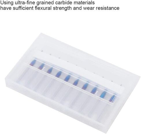 لقم التوجيه، قاطعة الطحن، لقمة قطع الكربيد، لقمة نقش نهاية الذرة الزرقاء لآلات CNC PC B 10 قطع (1.0 مم) in Kuwait