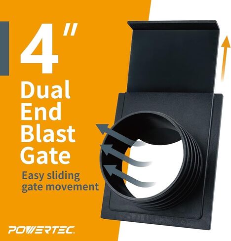 POWERTEC 70287-P3 4 بوصة مجموعة غبار بوابة الانفجار سريعة التغيير نهايات مترابطة/غير مترابطة لخراطيم الغبار والفلنجات، 3 قطع in Saudi Arabia