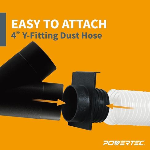 POWERTEC 70287-P3 4 بوصة مجموعة غبار بوابة الانفجار سريعة التغيير نهايات مترابطة/غير مترابطة لخراطيم الغبار والفلنجات، 3 قطع in Saudi Arabia