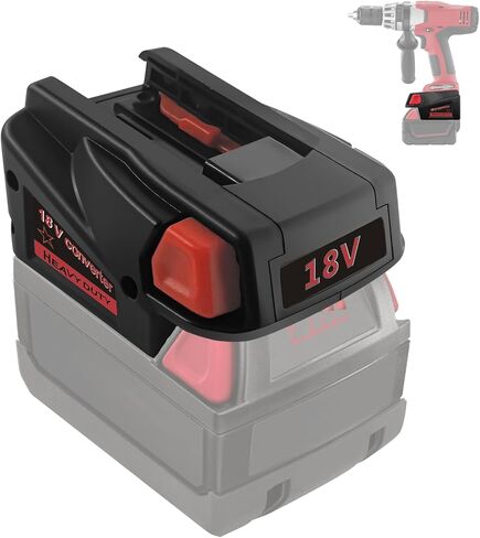 محول بطارية DM18V18 لجهاز DeWalt 20V وبطارية ليثيوم أيون Milwaukee M18 18V إلى بطارية Milwaukee V18 18V NI-CD (مع منفذ USB) in Kuwait