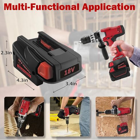 محول بطارية DM18V18 لجهاز DeWalt 20V وبطارية ليثيوم أيون Milwaukee M18 18V إلى بطارية Milwaukee V18 18V NI-CD (مع منفذ USB) in Kuwait