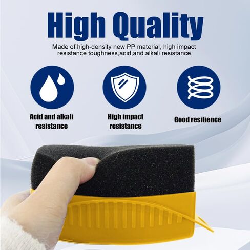 2PCS Tire Shine Applicator, Tire Applicator Pads, Durable and Reusable Tire Applicator Dressing Shine Sponge for Applying Tire Shine, Universal Tire Cleaner Car Accessories for All Cars in Saudi Arabia