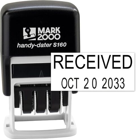Mark 2000 Self-Inking Rubber Date Office Stamp with Mailed Phrase Blue Ink & Date RED Ink (Handy-Dater S160), 12-Year Band in Kuwait