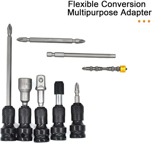 2Pcs1/2 Inch Square Drive to 1/4 Inch Hex Female Socket Adapter, Quick Release Chuck Adapter Converter for Impact and Ratchet Wrenches in Saudi Arabia