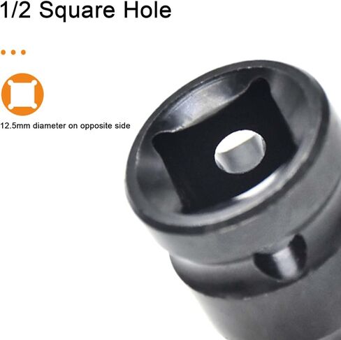 2Pcs1/2 Inch Square Drive to 1/4 Inch Hex Female Socket Adapter, Quick Release Chuck Adapter Converter for Impact and Ratchet Wrenches in Saudi Arabia