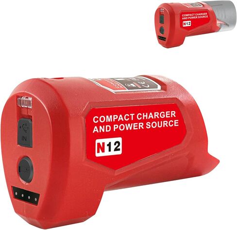 M12 USB محول مصدر الطاقة لميلووكي M12 48-59-1201 49-24-2310 USB محول الشحن 10.8V / 12V سترة ساخنة مصدر الطاقة بطارية ليثيوم أيون مصدر الطاقة in Kuwait
