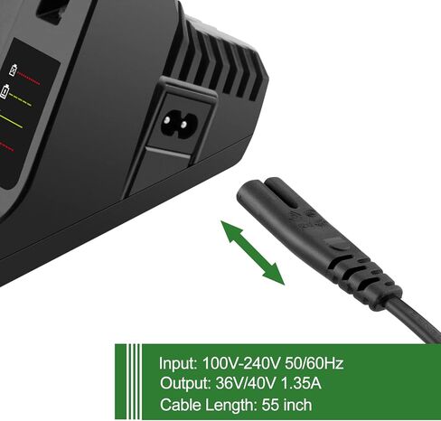 شاحن بديل 40 فولت LCS40 LCS36 لبطارية بلاك اند ديكر 40 فولت LBXR36 LBX2040 LBXR2036 LBX1540 LBX36 LBX2540 LSW36 LST136 LHT2436 in Saudi Arabia