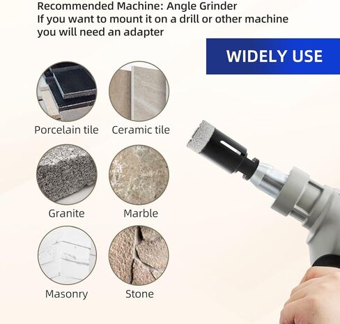 Dry Diamond Core Drill Bits 1-3/8"(35mm) Hole Saw for Tile Hole Saws for Porcelain, Ceramic,Granite, with 5/8-11 Thread Tile Hole Saw Kit Drilling,Concrete Diamond Hole Saw Kit in Saudi Arabia
