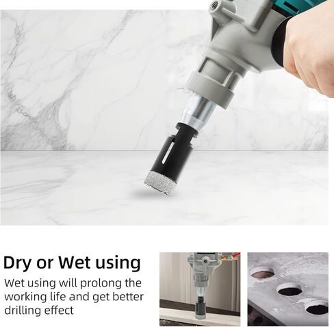 Dry Diamond Core Drill Bits 1-3/8"(35mm) Hole Saw for Tile Hole Saws for Porcelain, Ceramic,Granite, with 5/8-11 Thread Tile Hole Saw Kit Drilling,Concrete Diamond Hole Saw Kit in Saudi Arabia