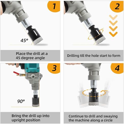 Dry Diamond Core Drill Bits 1-3/8"(35mm) Hole Saw for Tile Hole Saws for Porcelain, Ceramic,Granite, with 5/8-11 Thread Tile Hole Saw Kit Drilling,Concrete Diamond Hole Saw Kit in Saudi Arabia