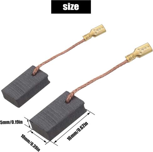 SING F LTD 4 قطعة فرش كربون 316034930 5x10x16 مللي متر مع توقف تلقائي مناسب لـ Metabo W8-125 W7-115 W7-125 WE14-125Plus 31603551 316035510 in Saudi Arabia
