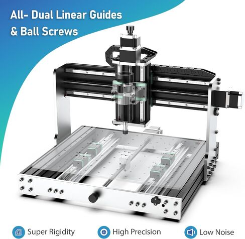 آلة التوجيه CNC 4030-Evo Ultra، محور XYZ معدني بالكامل، أدلة خطية فولاذية مزدوجة ومسامير كروية مع عمود دوران 500 وات للمعادن والألومنيوم والنحاس والخشب والأكريليك PCB in Saudi Arabia