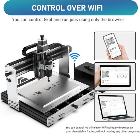 آلة التوجيه CNC 4030-Evo Ultra، محور XYZ معدني بالكامل، أدلة خطية فولاذية مزدوجة ومسامير كروية مع عمود دوران 500 وات للمعادن والألومنيوم والنحاس والخشب والأكريليك PCB in Saudi Arabia