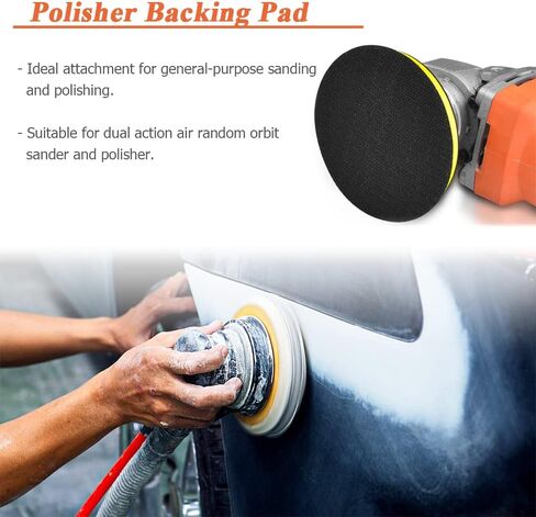 Mesee 2 Packs 5 Inch Hook & Loop Backing Pads, M8 Thread Arbor PU Sanding Backer Plate Random Orbital Sander Disc Pads Replacement Polisher Tool Accessory for Car Polishing Waxing Buffing in Saudi Arabia