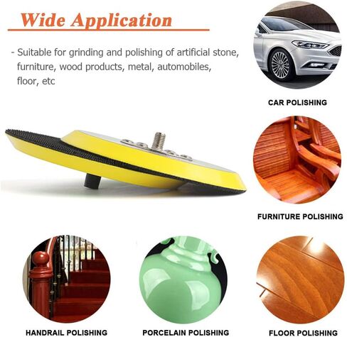 Mesee 2 Packs 5 Inch Hook & Loop Backing Pads, M8 Thread Arbor PU Sanding Backer Plate Random Orbital Sander Disc Pads Replacement Polisher Tool Accessory for Car Polishing Waxing Buffing in Saudi Arabia