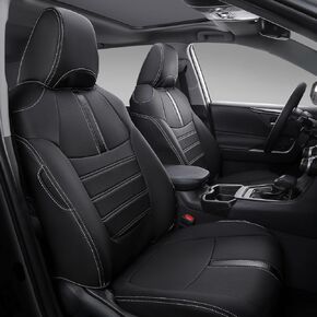 Xipoo Seat Cover Compatible with 2019-2024 Toyota RAV4 Seat Cover Full Set Car Seat Cover Replacement for 2019-2024 Toyota Rav4 Accessories (2019-2024 RAV4 Adventure and TRD-Off Road, Black)