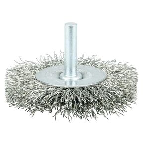 Weiler 36211 Wolverine 3" Crimped Wire Wheel.012 Steel Fill, 1/4" Stem, Steel Wire (Pack of 10)