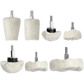 7 قطع من عجلة تلميع التلميع للمثقاب، وسادات عجلة تلميع كرة تلميع قطنية مع ساق 6 مم للألومنيوم المعدني والفولاذ المقاوم للصدأ والزجاج in Kuwait