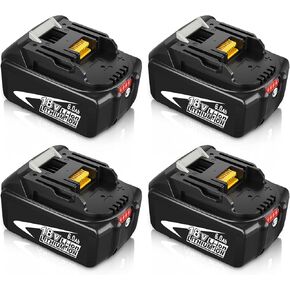 BL1860B Replacement Battery for Makita 18V Battery 6.0Ah Compatible with Makita 18V Lithium ion Battery BL1815 BL1860B BL1860 BL1850 BL1850B BL1840 BL1830 Compatible with Makita 18 Volt Chargers