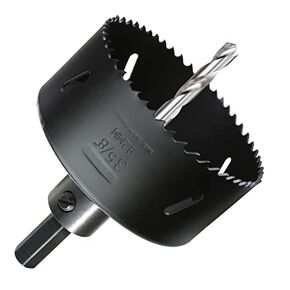 3-5/8" HSS Bi Metal Hole Saw Cutter with Arbor Heavy Duty Hole Saw Bit for Wood Drywall Plastic Aluminum Mild Steel Iron Metal Stainless Steel