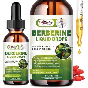 2 Pack Premium Berberine Supplement -1500mg Berberine Liquid Drops for Immune, Digestion System & Gastrointestinal Care - Pure Berberine with Ceylon Cinnamon,Milk Thistle,Artichoke - 4 Fl Oz in Kuwait