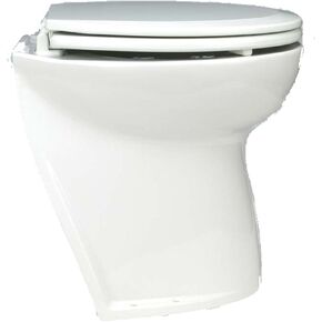 Jabsco 58020-1012 Marine Marine Deluxe Flush Slant Back Electric Toilet with Solenoid Valve (12-Volt, 25-Amp)