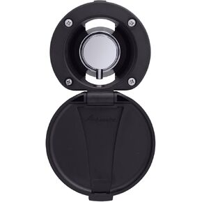 Aidack- Recessed Control Valve (Hot/Cold Mixer), Black Cup & Lid, Chrome Aidack Handle - 136-1711-CK-W