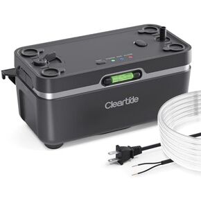 Condensate Pump, 1/50 HP, 110 GPH Automatic Condensate Removal Pump with Safety Switch and Tubing, Condensation Pump for HVAC, 100-240V, 25dB Noise, 23.6ft Head Height, Grey, 1 Pack