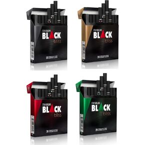 Djarum Black Bliss Clove Cigarettes Variety Pack - Find your Favorite - One of each Flavor - 4 x 20 Non-Tobacco Cigarettes (80 Cigarettes total) incl. Frugal Smoker Sticker