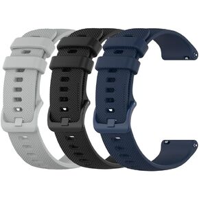 YEEJOK 22mm Silicone Bands Compatible for Fossil Men's Gen 6/5E 44mm/Gen 5 LTE/Carlyle/Garrett/Women's Julianna Smart Watch, Replacement Quick Released Sport Watch Strap