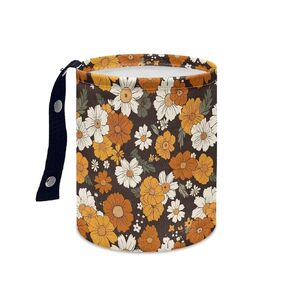 Daisy Cute Car Trash Can Collapsible Portable Car Garbage Bin for Car Front Seat, Back Seat, Floor, Headrest Rubbish Bin Universal Fit