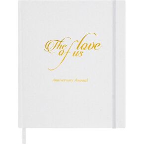 Vienrose Wedding Anniversary Journal Photo Album Memorable Moments Record Book, Diary for Marriage Records Suitable for Couples, White