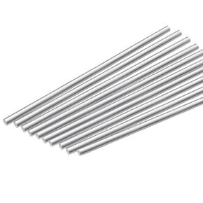 uxcell Aluminum Round Rod, 1/4 Inch Diameter 6061 Solid Lathe Metal Bar 12 Inch Length for DIY Craft Tool Pack of 10