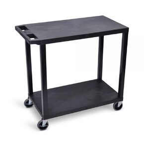 FSE Luxor 373-EC22-B 32" x 18" Cart - Two Flat Shelves
