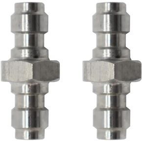 2 Pack Air Compressor 8mm Quick Disconnect Plug Coupler Male Adapter Extender Connector Fittings for PCP Paintball High Pressure Hand Pump Rifle Gun Air Filter Tank Water-Oil Sparator