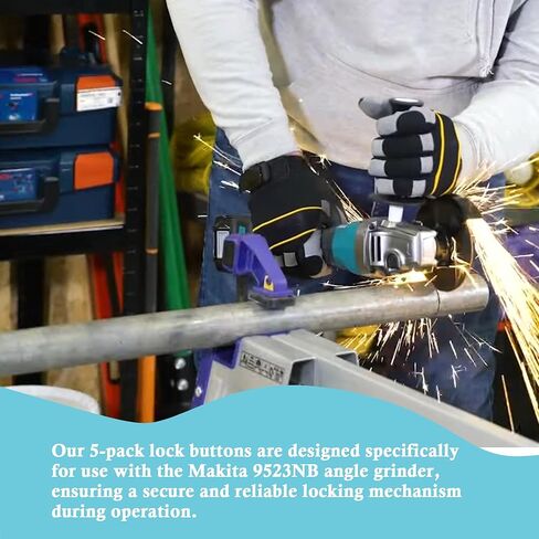 زاوية طاحونة الفرامل زر القفل الذاتي الذاتي قفل دبوس رئيس شل زر لماكيتا 9553NB زاوية طاحونة السلطة أداة الملحقات 5 مجموعة (9523NB 5 حزمة) in Kuwait