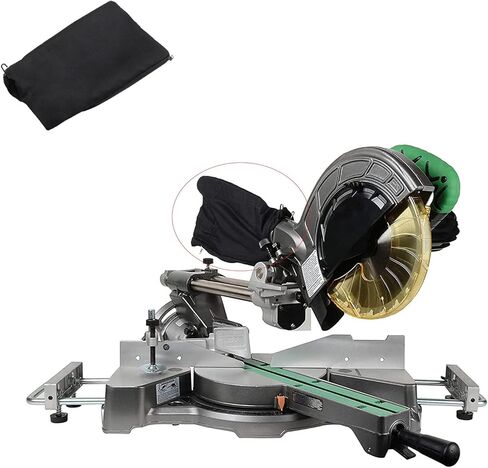 حقيبة جمع الغبار السوداء 322955M لمنشار هيتاشي/ميتابو HPT ميتري C8FSE، C8FSHE مع سحاب وحامل سلكي قابل للتعديل، أكياس تجميع الغبار لمنشار ميتري، أداة صنفرة حزام الخزان، أداة تسوية الحواف in Kuwait