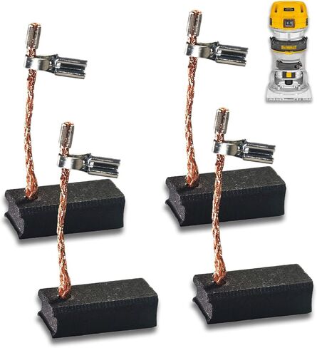 4 قطع من فرش الكربون A27343-4 لـ Dewalt DWP611 DWP611K، لـ Porter 450 450PK [أداء موثوق] [سهلة التركيب]، قطعة استبدال المحرك A27343 in Kuwait