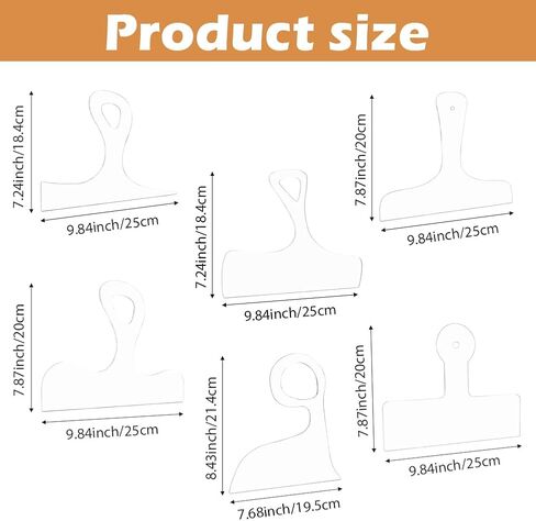 6Pcs Router Template Charcuterie Board Template, Cutting Board Template for Woodworking Thick Handle Template with 4 Pens Angled Curvy Stencils Guide Tools for Kitchen(Clear) in Saudi Arabia