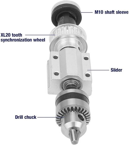 Morse Drill Chuck Connecting Rod Table Drill Unpowered Spindle Assembly B12 Drill Chuck M10 Shaft Sleeve DIY Woodworking Cutting Grinding Table in Saudi Arabia