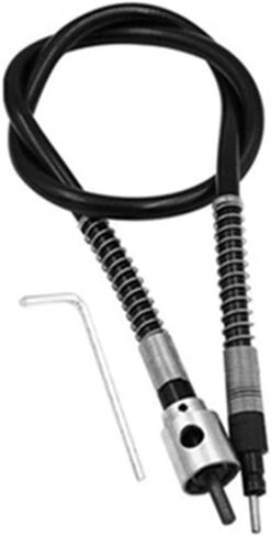 1/8'(3.175mm) Flex Shaft adapter Attachment, Flexible Drill Extension Cable Chuck for Dremel and Compatible Rotary Grinder Tool with Wrench (Gold-2) in Kuwait