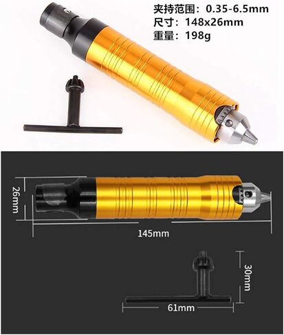 1/8'(3.175mm) Flex Shaft adapter Attachment, Flexible Drill Extension Cable Chuck for Dremel and Compatible Rotary Grinder Tool with Wrench (Gold-2) in Kuwait