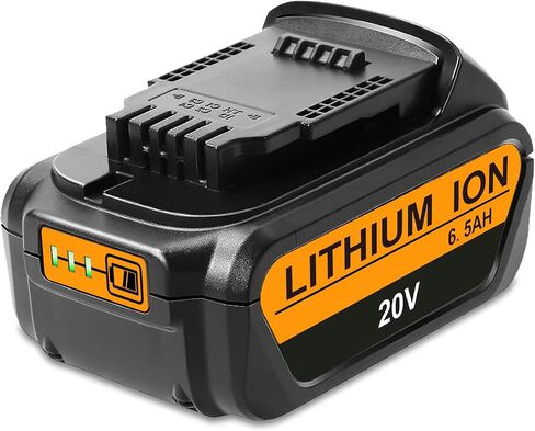 20V 6.5Ah Battery Replacement for Dewalt 20V Battery DCB206 DCB205 DCB204 DCB200 DCB201 DCB203 DCB205 DCB207 DCD/DCF/DCG Series Cordless Power Tools Battery TBDCB206 in Saudi Arabia