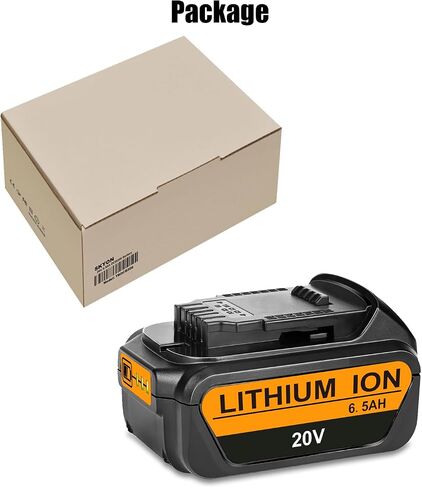20V 6.5Ah Battery Replacement for Dewalt 20V Battery DCB206 DCB205 DCB204 DCB200 DCB201 DCB203 DCB205 DCB207 DCD/DCF/DCG Series Cordless Power Tools Battery TBDCB206 in Saudi Arabia