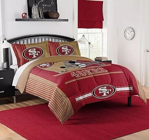 طقم لحاف وشام من Northwest NFL San Francisco 49ers، كامل/كوين، آمن، ألوان الفريق in Saudi Arabia