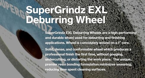 EXL Deburring Wheel - 6" x 1" x 1" 9S Fine Grit - Silicon Carbide - Metal Deburring, Finishing and Polishing Wheel - Convolute - (1 Pack) in Kuwait
