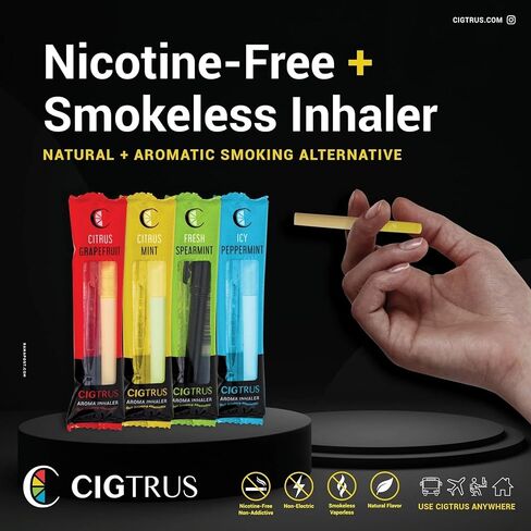 Natural Flavored Air Device - Inhaler | Fights Bad Habits & Oral Fixation Craving Relief |Tobacco-Free, Nicotine-Free, & Non-Electric | ICY Peppermint - 1 Pieces in Saudi Arabia