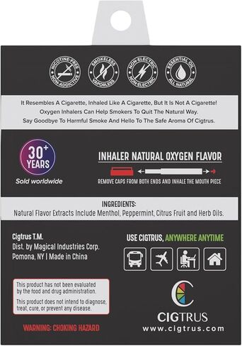 Natural Flavored Air Device - Inhaler | Fights Bad Habits & Oral Fixation Craving Relief |Tobacco-Free, Nicotine-Free, & Non-Electric | ICY Peppermint - 1 Pieces in Saudi Arabia